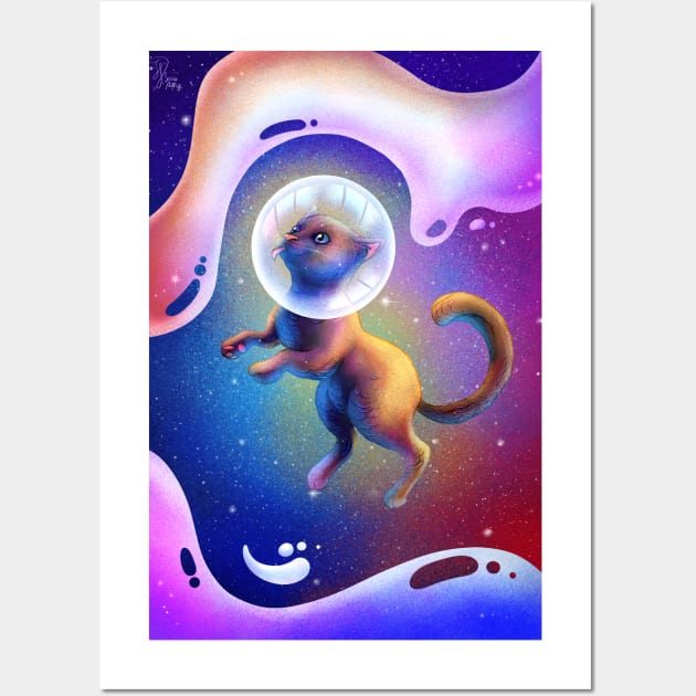 Star cat Wall Art by Digitaldreamcloud